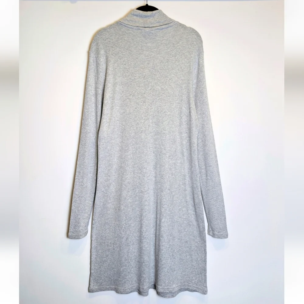 Ralph Lauren Sport Blue Label Y2K Gray Pima Cotton Turtleneck Dress Size Large - Picture 3 of 6